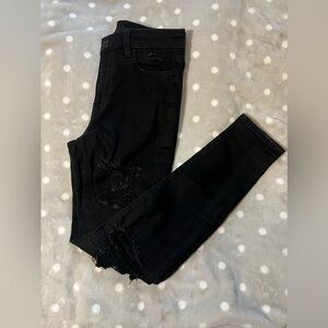 American Eagle Distressed Black Jeggings